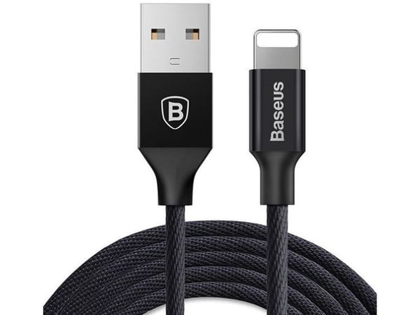 USB-kabel Baseus USB-A til Lightning 1,8 m, svart (27106-uniw)