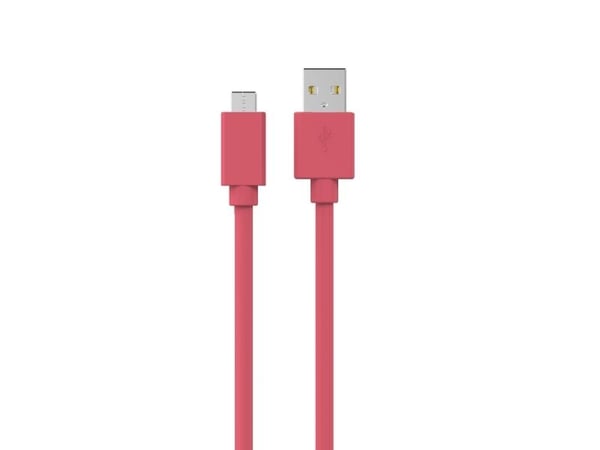 Sinox USB C til USB A-kabel. 1 m, Rosa, 1 m, USB C, USB A, USB 2.0, 0,48 Gbit/sek, Rosa