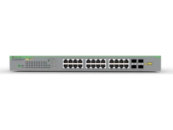 Allied Telesis AT GS950/28PS V2 - Switch - smart - 24 x 10/100/1000 (PoE+) + 4 x 1000Base-X - stasjonær, rackmonterbar, veggmonterbar - PoE+ (185 W)