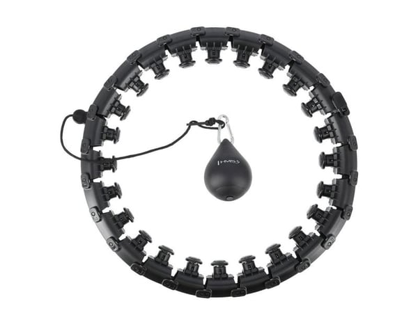 HMS hula hoop med knapper og vekter HHW01 svart