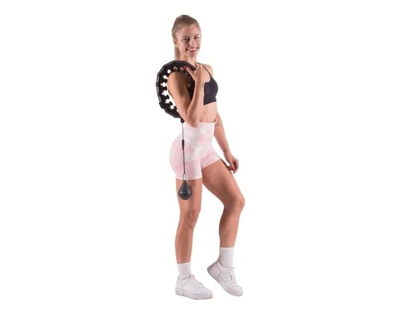 HMS hula hoop med knapper og vekter HHW01 svart