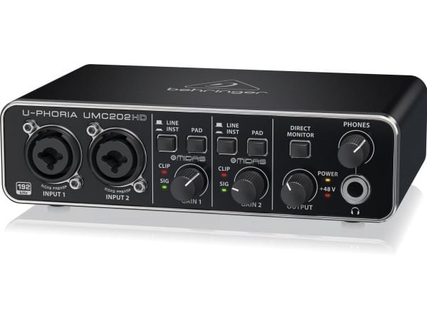 Behringer UMC202HD, Desktop, Sort, Metall, USB, -4 dBu, 24-bit/192kHz