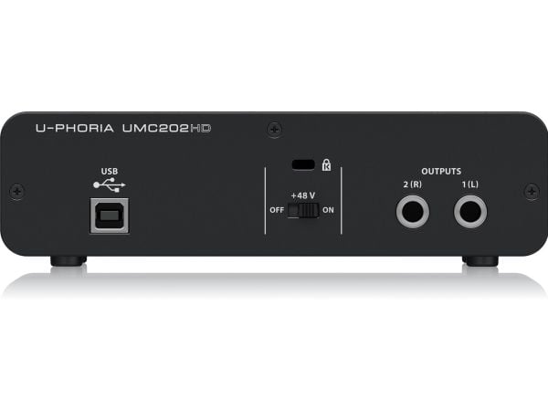 Behringer UMC202HD, Desktop, Sort, Metall, USB, -4 dBu, 24-bit/192kHz