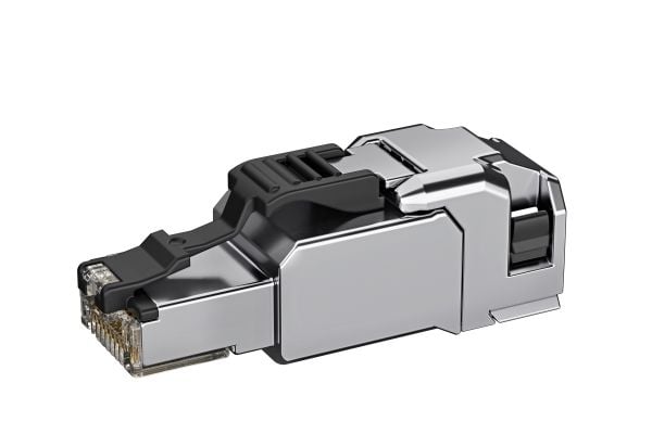Telegärtner 100039917, RJ45, Rustfritt stål, Hankjønn, Rett, Fjær stål, Cat6a