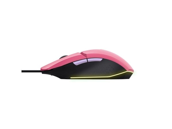 Trust Gaming GXT 109P Felox - Mus - med belysning, gaming - 6 knappar - kabelansluten - USB - powerful pink