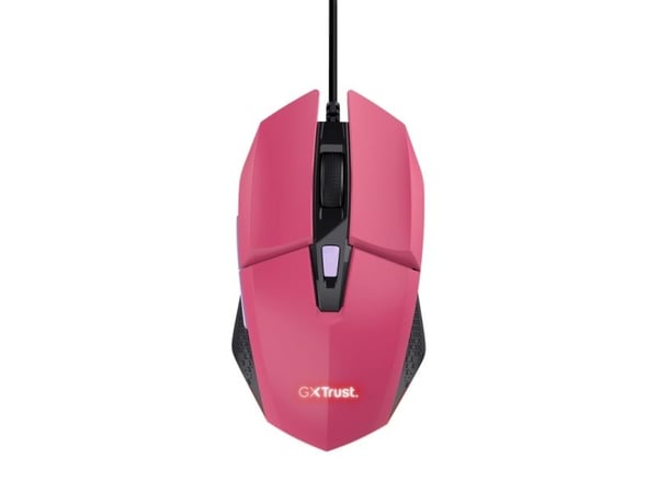 Trust Gaming GXT 109P Felox - Mus - med belysning, gaming - 6 knappar - kabelansluten - USB - powerful pink