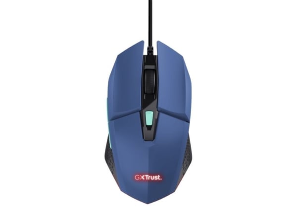 Trust GXT 109P Felox - Mus - illuminated, gaming - 6 knapper - kablet - USB - briljant blå