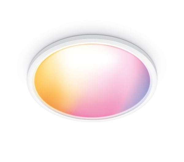 WiZ Super Slim - Taklampe - LED - 32 W - RGB / justerbart hvitt lys - 2200-6500 K - rund - hvit