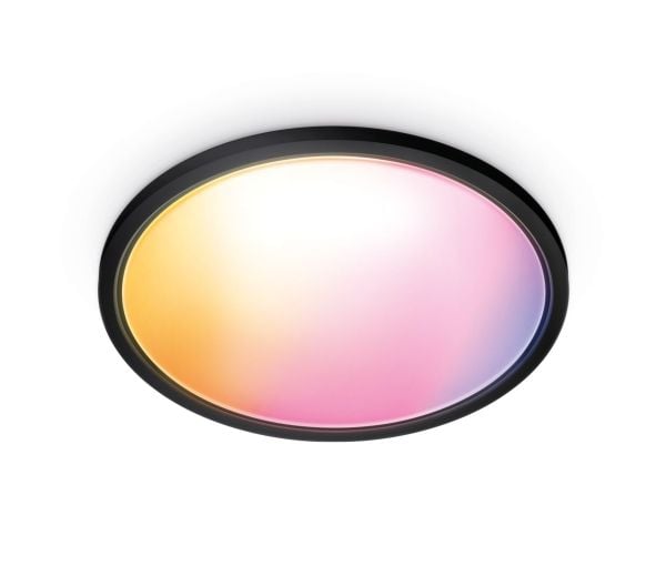 WiZ Super Slim - Taklampe - LED - 32 W - RGB-lys - 2200-6500 K - rund - svart