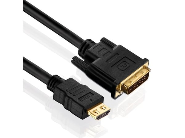 Purelink PureInstall PI3000 - Adapterkabel - enkeltlenke - DVI-D hann til HDMI hann - 2 m - trippel beskyttelse - svart