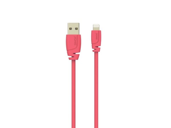 Sinox SXI02701MFI, 1 m, Lightning, USB A, Hankjønn, Hankjønn, Rosa