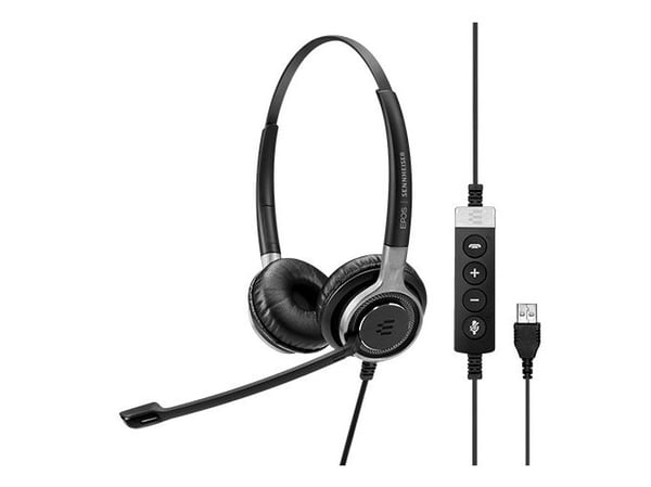 EPOS IMPACT SC 660 USB ML - Kuulokkeet - på øret - kabling - USB - sort, sølv