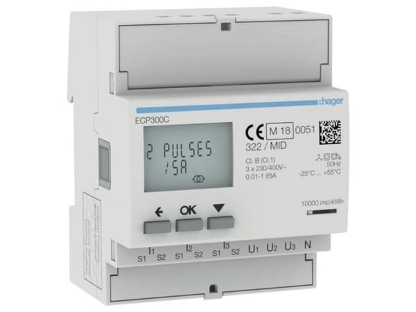 Hager ECP300C, Vekselstrøm, 6 A, 45 - 65 Hz