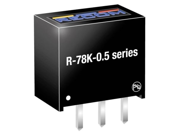RECOM R-78K12-0.5 DC/DC auton invertteri 12 V 0,5 A 6 W Sisältö 1 kpl