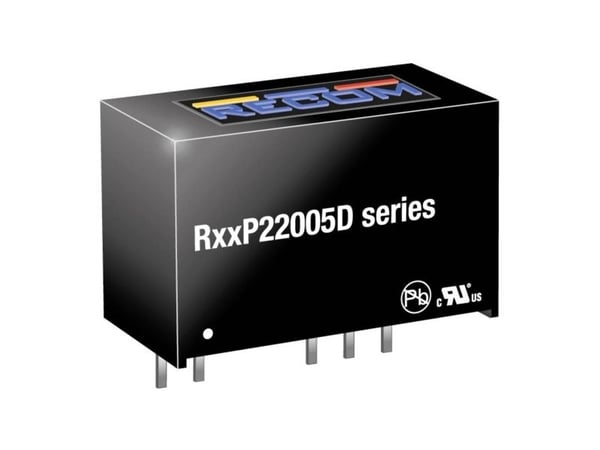 RECOM R05P22005D DC/DC-automuunnin 5 V -5 V, 20 V -0,2 A 2 W Lähtöjen määrä: 2 x Sisältö 1 kpl