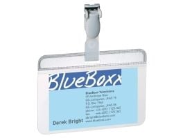 Kongressbrickor Durable självl. med klämma på band paket om 25 st
