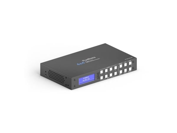 PureTools PT-MA-HD44M, AV-matrisevelger, 18 Gbit/s, DTS, LPCM, PCM, Sort, Stål, Knapper
