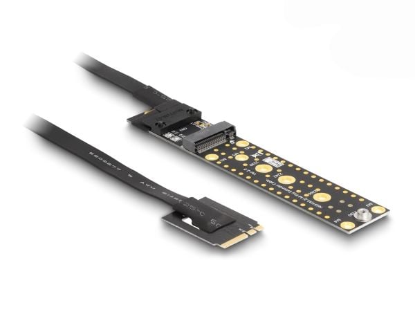 Delock riser-kort NVMe M.2 Key A+E-kontakt till Key M-kortplats med 20 cm kabel