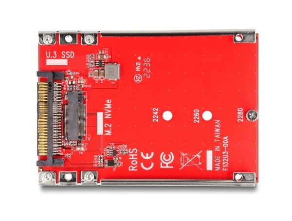 Delock 2,5" Converter U.3 SFF-8639 til M.2 NVMe Key M - 7 mm