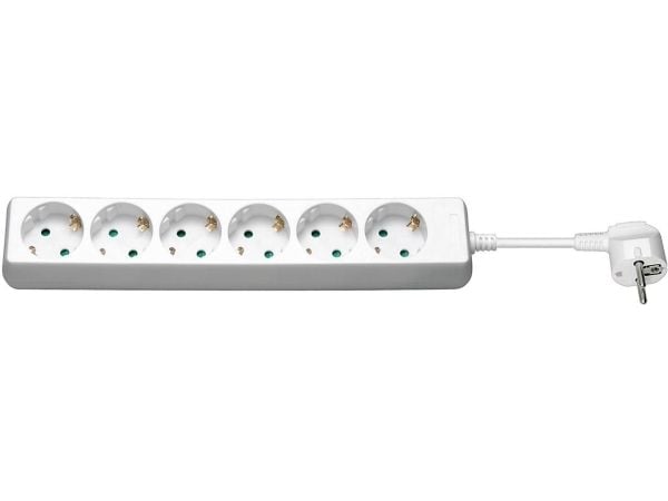 Microconnect GRU0065WA, 5 m, Tyyppi F, Tyyppi F, Valkoinen, 6 AC-pistorasia(a), 496 g
