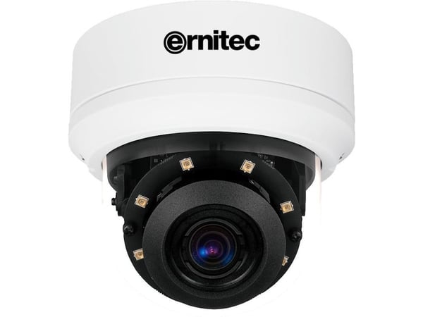 Ernitec 0070-04362IR, IP-säkerhetskamera, Inomhus & utomhus, Kabel, Tak/vägg/stång, Vit, Kupol-formad