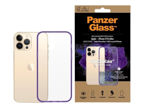 PanzerGlass ClearCaseColor - Limited Edition - baksidesskydd för mobiltelefon - ram av 60 % återvunnen TPU (termoplastisk polyuretan) - grapefrukt,...