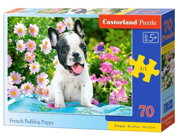 Castorland Puzzle 70 Ranskanbulldogin pentu CASTOR