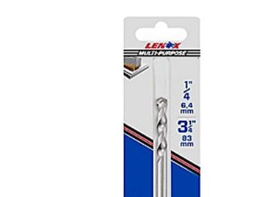 Lenox pilot multi poranterä 6.4x83mm - Snap-Back adapteri, puulle, tiilelle, kevytbetonille ja kuitusementille