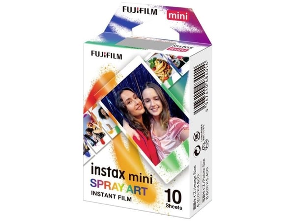 Fujifilm Instax Mini Spray Art - värillinen pikakuvafilmi - ISO 800 - 10 laukausta