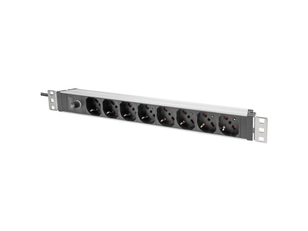 DIGITUS Alu pistorasia 8-way 1U IT 2m 2m
