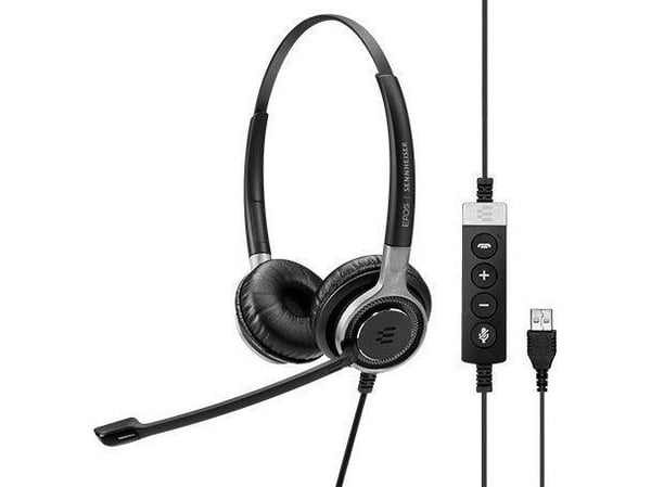 EPOS IMPACT SC 660 USB ML - Kuulokkeet - på øret - kabling - USB - sort, sølv