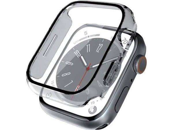 Crong CRG-41HS-CLR, Etui, Smartklokke, Gjennomsiktig, Apple, Apple Watch Series 7/8 41mm, Polykarbonat (PC), Herdet glass