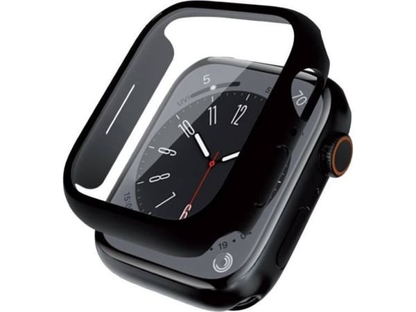 Crong CRG-44HS-BLK, Etui, Smartklokke, Svart, Apple, Apple Watch Series 4/5/6/SE 44mm, Polykarbonat (PC), Herdet glass