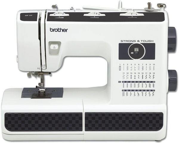 Brother HF37, musta, Valkoinen, Puoliautomaattinen ompelukone, Ompelu, 0 - 4 mm, 800 ommelta minuutissa, 7 mm
