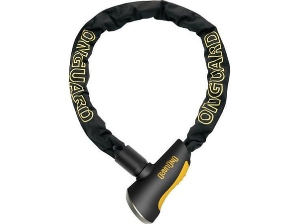 OnGuard sykkellås MASTIFF 8021, 180 cm x 10 mm, 5 nøkler (kode)