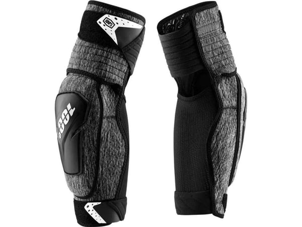 100% albueskånere 100% FORTIS Elbow Guard gråmelerte svart str. S/M