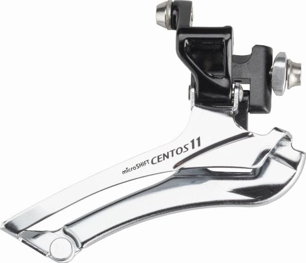 Microshift fremre girskifter CENTOS, 11-delt (2x11), kompatibel med Shimano, krokfeste, for 50-56T, kapasitet 16T (NEW)