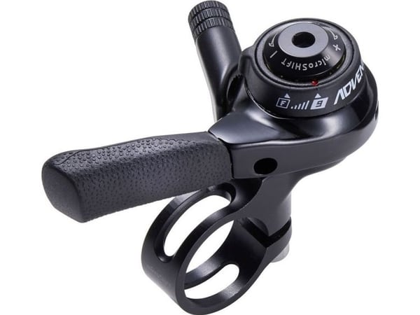 Microshift girskifter MICROSHIFT ADVENT, høyre, 9-girs, ikke kompatibel med Shimano, tommelgir, friksjon/indeks (NY)