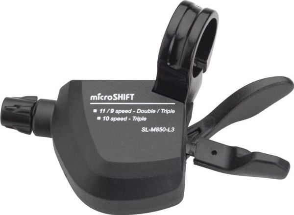 Microshift girspak MICROSHIFT XLE, venstre, 3. gir, kompatibel med Shimano, Xpress Trigger, uten girindikator (NEW)