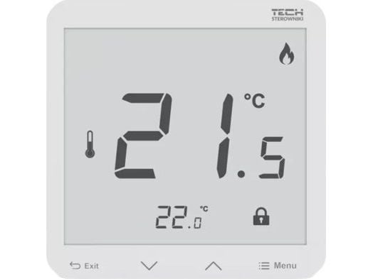 Tech Room -ohjain, langaton R-8pb PLUS, paristokäyttöinen, uppoasennus, valkoinen STR8PBPLUSWH Tech Room -ohjain, langaton R-8pb PLUS, paristokäyttöinen, uppoasennus, valkoinen STR8PBPLUSWH