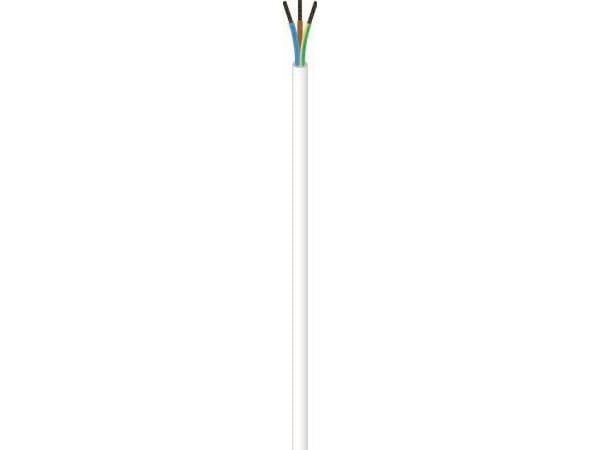 Plastkabel PKLJ, H03VV-F 3G0,75 vit Sp100 (100 meter)