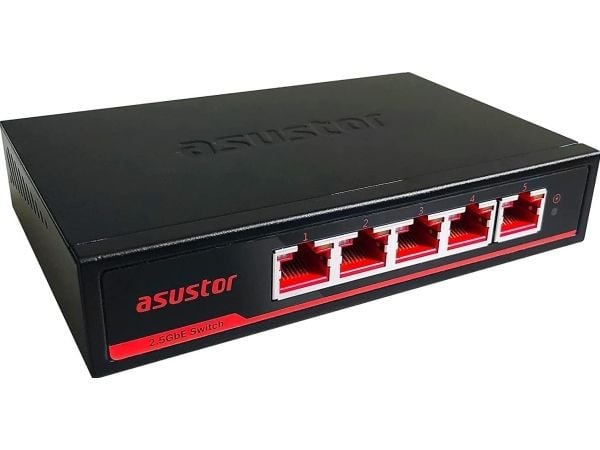 Asustor ASW205T, Hallitsematon, 2.5G Ethernet (100/1000/2500), Täysin kaksipuolinen
