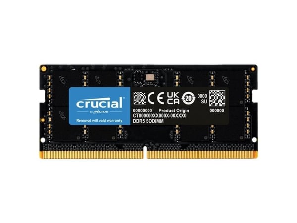 Crucial - DDR5 - modul - 32 GB - SO DIMM 262-pin - 4800 MT/s / PC5-38400 - CL40 - 1.1 V - ikke-bufret - ikke-ECC