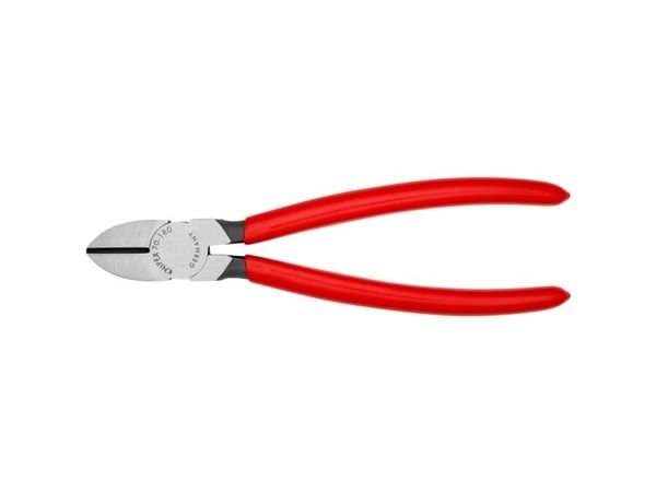 Knipex 70 01 180, Diagonal tang, Kromvanadiumstål, Plast, Rød, 180 mm, 200 g