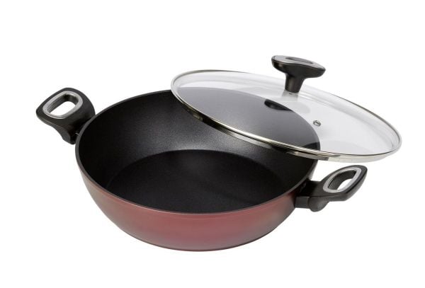 JATA TF924, 2,4 l, Rød, Aluminium, Keramisk, Gass, Halogen, Induksjon, Forseglet Plate, Sort, Rustfritt stål