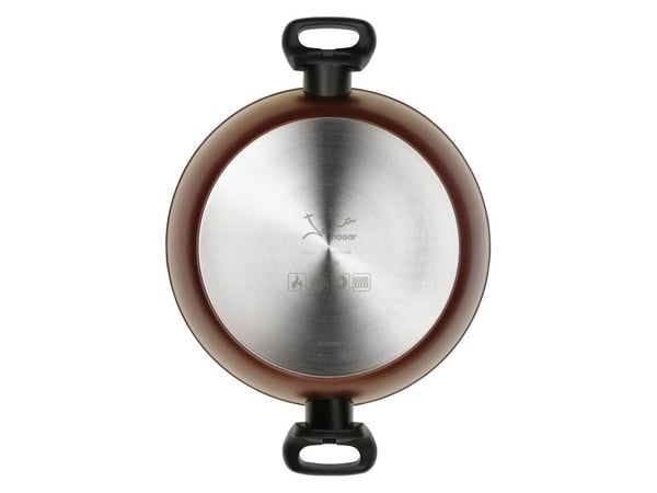 JATA TF924, 2,4 l, Rød, Aluminium, Keramisk, Gass, Halogen, Induksjon, Forseglet Plate, Sort, Rustfritt stål