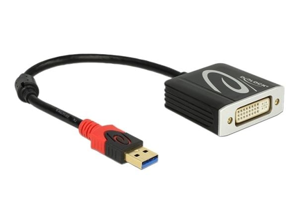 Delock - Ekstern videoadapter - USB 3.0 - DVI - svart - løsvekt