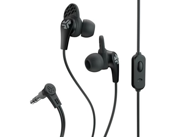 JLab JBuds Pro Signature, Koblet med ledninger (ikke trådløs), Idretter, Hodetelefoner, Sort