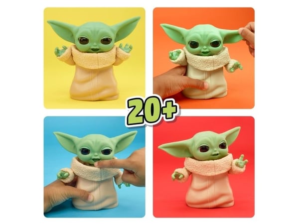 STAR WARS Ansiktsskiftende Grogu-figur, 12 cm