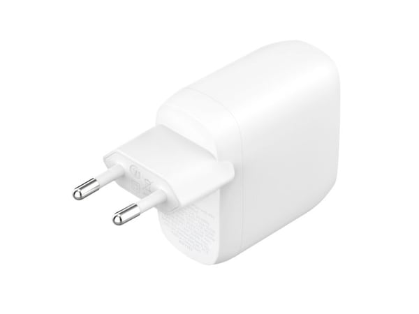 Belkin BoostCharge Pro - Strømadapter - 60 watt - 2.7 A - Fast Charge, Power Delivery 3.1 - 2 utgangskontakter (2 x USB-C) - hvit